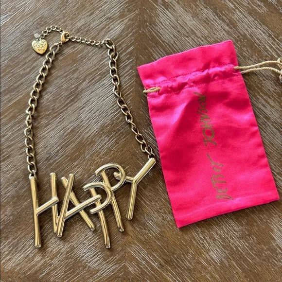 Betsey Johnson Happy Necklace - Picture 2 of 2